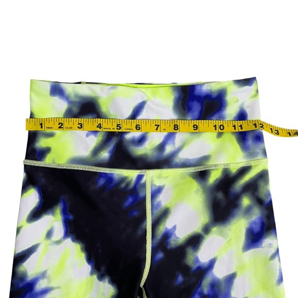 Athleta Elation Tie Dye 7/8 Tight Leggings Size XS Cobalt Blue Yellow - Picture 10 of 11